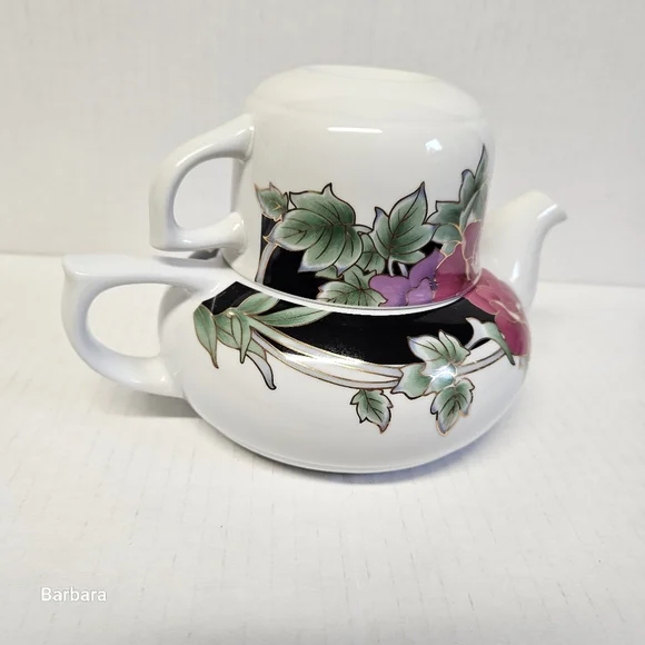 Vintage Bali Collection Stacking Tea-for-One Set - Picture 3 of 11